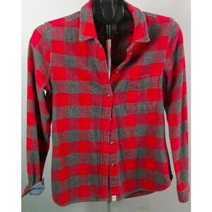 American Eagle Outfitters Women's Medium Red Buffalo Checkered Button down